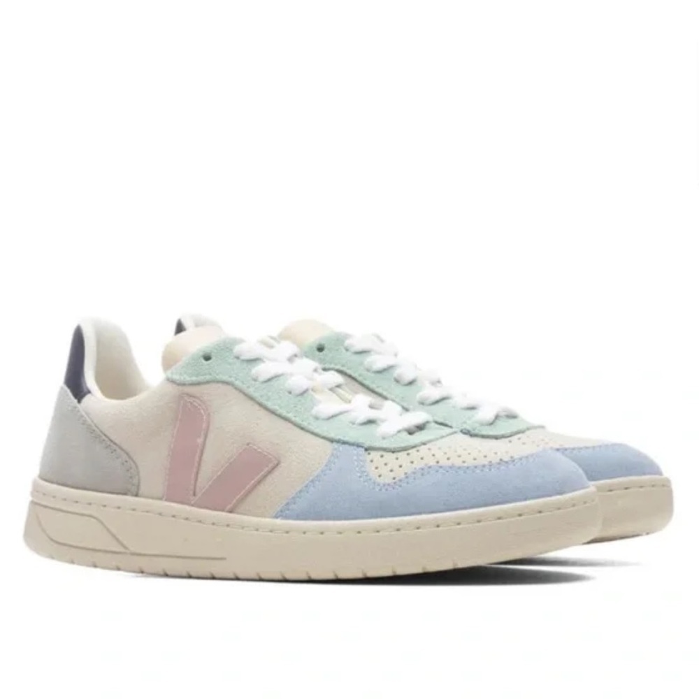 Veja V-10 Suede Multicolor Natural Babe Sneakers 6